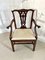 Antiker George III Elbow Chair aus geschnitztem Mahagoni, 1780er 1