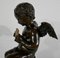 Angel with Flute, Late 19th Century, Bronze & Marble 18