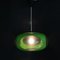 Mid-Century Green UFO Ceiling Lamp in the style of Luigi Colani for Massive, Belgium, 1970s 4