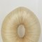 Postmodern Oval Sculptural Table Lamp in Beige Silk and Metal, 1985 11