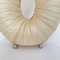 Postmodern Oval Sculptural Table Lamp in Beige Silk and Metal, 1985 6