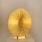 Postmodern Oval Sculptural Table Lamp in Beige Silk and Metal, 1985 5