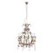 Burnished 8-Light Chandelier with Fruit & Flower Pendants and Multicolored Murano Glass Drops 1