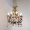 Burnished 8-Light Chandelier with Fruit & Flower Pendants and Multicolored Murano Glass Drops 4