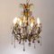 Burnished 8-Light Chandelier with Fruit & Flower Pendants and Multicolored Murano Glass Drops, Image 6