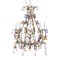 Burnished 8-Light Chandelier with Fruit & Flower Pendants and Multicolored Murano Glass Drops 2