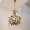 Burnished 8-Light Chandelier with Fruit & Flower Pendants and Multicolored Murano Glass Drops, Image 3