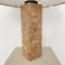 Mid-Century Brown Cork Table Lamp with Round Shade style of Ingo Maurer, 1975 5