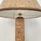 Mid-Century Brown Cork Table Lamp with Round Shade style of Ingo Maurer, 1975 2