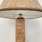 Mid-Century Brown Cork Table Lamp with Round Shade style of Ingo Maurer, 1975, Image 2