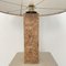 Mid-Century Brown Cork Table Lamp with Round Shade style of Ingo Maurer, 1975 4