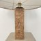 Mid-Century Brown Cork Table Lamp with Round Shade style of Ingo Maurer, 1975, Image 4
