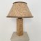 Mid-Century Brown Cork Table Lamp with Round Shade style of Ingo Maurer, 1975, Image 1