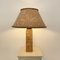 Mid-Century Brown Cork Table Lamp with Round Shade style of Ingo Maurer, 1975, Image 3