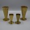 Brass Vases by Gunnar Ander for Ystad Metall, Sweden, 1950s, Set of 4 1