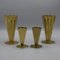 Brass Vases by Gunnar Ander for Ystad Metall, Sweden, 1950s, Set of 4 2