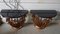 Steel and Granite Console Tables with Ferns, Set of 2, Image 4