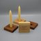 Candleholders in Wood by Hans Wegner for Getama, Denmark, 1950s, Set of 4 4