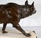 C. Valton, Wolf Walking in the Snow, Late 1800s, Bronze & Marble 13