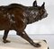 C. Valton, Wolf Walking in the Snow, Spätes 19. Jh., Bronze & Marmor 13