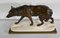 C. Valton, Wolf Walking in the Snow, Late 1800s, Bronze & Marble 4