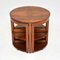 Art Deco Figured Walnut Nesting Coffee Table, 1930s, Set of 5 1