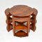 Art Deco Figured Walnut Nesting Coffee Table, 1930s, Set of 5, Image 2