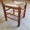 Brutalist Wood & Rush Dining Chairs, 1970s, Set of 4 12