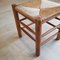 Brutalist Wood & Rush Dining Chairs, 1970s, Set of 4 11