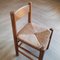 Brutalist Wood & Rush Dining Chairs, 1970s, Set of 4 9