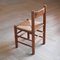 Brutalist Wood & Rush Dining Chairs, 1970s, Set of 4 8