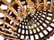 Große Glockenförmige Hängelampe aus Bambus & Rattan, Frankreich, 1960er 10