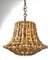 Large Bamboo & Rattan Bell Shape Pendant Lamp, France, 1960s 2