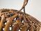 Lampada a sospensione grande in bambù e vimini, Francia, anni '60, Immagine 20