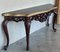 Large French Regency Carved Walnut Console Table with Gilted Edges, 1900 5