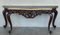 Large French Regency Carved Walnut Console Table with Gilted Edges, 1900 4