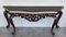 Large French Regency Carved Walnut Console Table with Gilted Edges, 1900 3