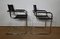 Leather and Chromed Metal Armchairs in the Style of Marcel Breuer, 1970s, Set of 2, Image 2