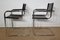 Leather and Chromed Metal Armchairs in the Style of Marcel Breuer, 1970s, Set of 2 3