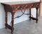 20th Century Baroque Walnut Lyre-Leg Trestle Refectory Desk Writing Table, 1900 3