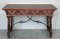 20th Century Baroque Walnut Lyre-Leg Trestle Refectory Desk Writing Table, 1900 2
