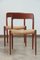 Teak String Model 75 Chairs by Niels Otto (N. O.) Møller, 1950s, Set of 4 10