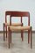 Teak String Model 75 Chairs by Niels Otto (N. O.) Møller, 1950s, Set of 4, Image 10