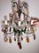 Florentine Gilded Iron & Faceted Glass Chandelier with Colored Crystal Drops, 1946, Image 4