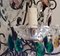 Florentine Gilded Iron & Faceted Glass Chandelier with Colored Crystal Drops, 1946 8