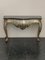 Patinated Silver Black Marble Eclectic Console Baroque, 1990s 1