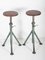 Industrielle Mid-Century Dreh-Barhocker, 1960er, 2er Set 1