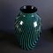 Large Mid-Century Black & Green Glass Vase from Peill & Putzler 2