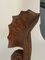 Scultura a forma di conchiglia in legno marrone, Francia, anni '60, Immagine 9