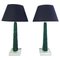Malachite and Acrylic Table Lamps, 1990s, Set of 2 1
